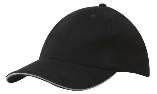 Headwear Brushed Heavy Cotton Cap With Sandwich Trim X12 - 4210 Metro Workwear.